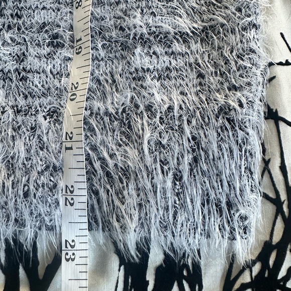 Philosophy gray eyelash mock neck sweater, nylon acrylic wool blend, medium - Picture 13 of 15